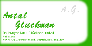 antal gluckman business card